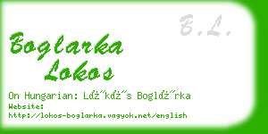 boglarka lokos business card